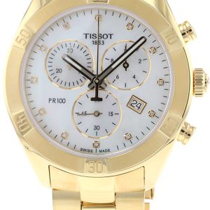 Tissot Damklocka T101.917.33.116.01 Pr 100 Vit/Gulguldtonat stål