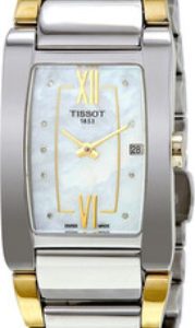 Tissot Damklocka T105.309.22.116.00 T-Trend Vit/Gulguldtonat stål