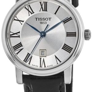 Tissot Damklocka T122.210.16.033.00 Carson Silverfärgad/Läder Ø30