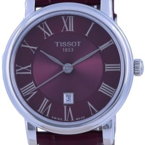 Tissot Damklocka T122.210.16.373.00 Carson Röd/Läder Ø30 mm