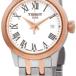 Tissot Damklocka T129.210.22.013.00 T-Classic Vit/Roséguldstonat