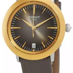 Tissot Damklocka T929.210.46.066.00 T-Gold Brun/Läder Ø33 mm