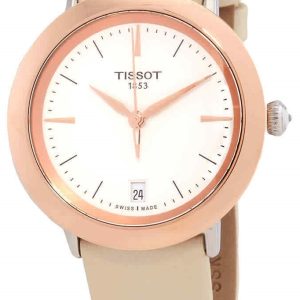 Tissot Damklocka T929.210.46.261.00 T-Gold Antikvit/Läder Ø33 mm