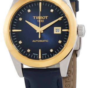 Tissot Damklocka T930.007.46.046.00 T-Gold Blå/Läder Ø29 mm