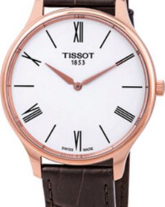 Tissot Herrklocka T063.409.36.018.00 Tradition Vit/Läder Ø39 mm