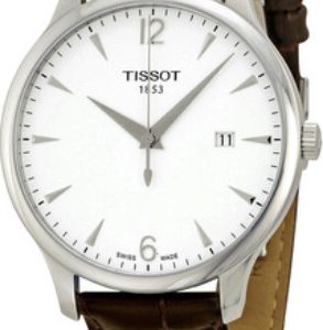 Tissot Herrklocka T063.610.16.037.00 Tradition Vit/Läder Ø42 mm