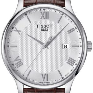 Tissot Herrklocka T063.610.16.038.00 Tradition Silverfärgad/Läder