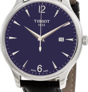 Tissot Herrklocka T063.610.16.047.00 Tradition Blå/Läder Ø42 mm