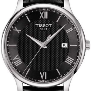 Tissot Herrklocka T063.610.16.058.00 Tradition Svart/Läder Ø42 mm