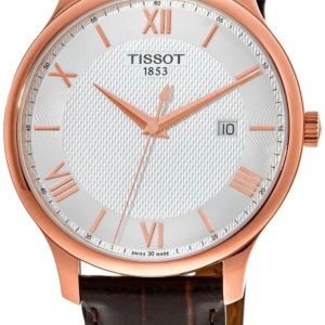 Tissot Herrklocka T063.610.36.038.00 Tradition Silverfärgad/Läder