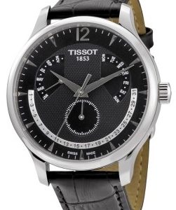 Tissot Herrklocka T063.637.16.057.00 Tradition Svart/Läder Ø42 mm