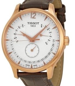 Tissot Herrklocka T063.637.36.037.00 Tradition Vit/Läder Ø42 mm