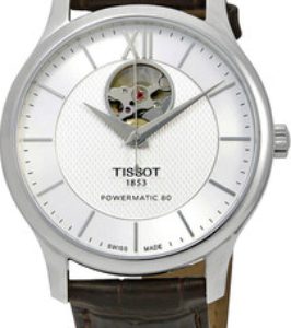 Tissot Herrklocka T063.907.16.038.00 Tradition Silverfärgad/Läder