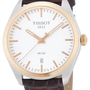 Tissot Herrklocka T101.410.26.031.00 PR 100 Gent Silverfärgad/Läder