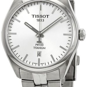 Tissot Herrklocka T101.410.44.031.00 Pr 100 Silverfärgad/Titan Ø39