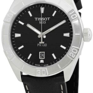 Tissot Herrklocka T101.610.16.051.00 Pr 100 Svart/Läder Ø42 mm