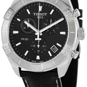 Tissot Herrklocka T101.617.16.051.00 Pr 100 Svart/Läder Ø44 mm