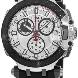 Tissot Herrklocka T115.417.27.011.00 T-Race Vit/Gummi Ø43 mm