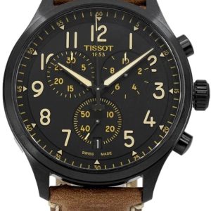 Tissot Herrklocka T116.617.36.052.03 Chrono XL Svart/Läder Ø45 mm