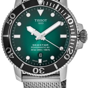 Tissot Herrklocka T120.407.11.091.00 Seastar Grön/Stål Ø43 mm