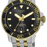 tissot herrklocka t120.407.22.051.00 seastar 1000 svart/gulguldtonat