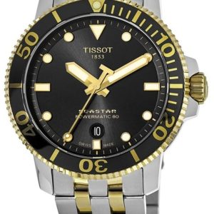 Tissot Herrklocka T120.407.22.051.00 Seastar 1000 Svart/Gulguldtonat