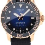 tissot herrklocka t120.407.37.041.00 seastar blå/läder ø43 mm