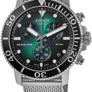 Tissot Herrklocka T120.417.11.091.00 Grön/Stål Ø45.5 mm