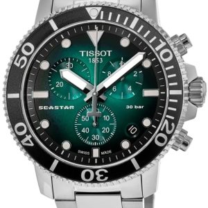 Tissot Herrklocka T120.417.11.091.01 Seastar Grön/Stål Ø45.5 mm