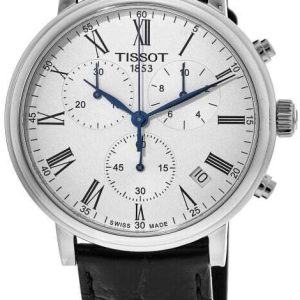 Tissot Herrklocka T122.417.16.033.00 Carson Silverfärgad/Läder Ø41