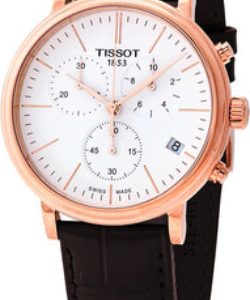 Tissot Herrklocka T122.417.36.011.00 Carson Vit/Läder Ø41 mm