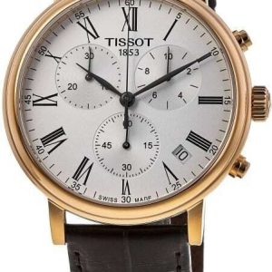 Tissot Herrklocka T122.417.36.033.00 Carson Silverfärgad/Läder Ø41