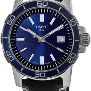 Tissot Herrklocka T125.610.16.041.00 Supersport Blå/Läder Ø44 mm