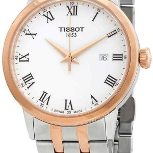 Tissot Herrklocka T129.410.22.013.00 T-Classic Vit/Roséguldstonat