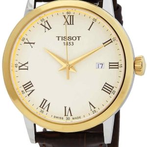 Tissot Herrklocka T129.410.26.263.00 T-Classic Antikvit/Läder Ø42 mm