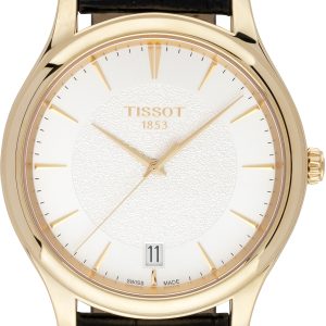 Tissot Herrklocka T924.410.16.031.00 T-Gold Silverfärgad/Läder Ø40