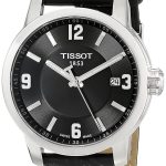 tissot prc 200 herrklocka t055.410.16.057.00 svart/läder ø39.3 mm