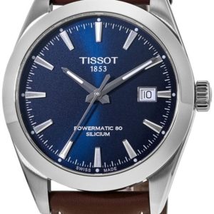 Tissot T-Classic Herrklocka T127.407.16.041.00 Blå/Läder Ø40 mm