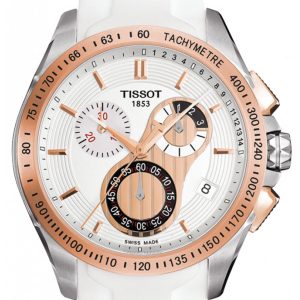 Tissot Veloci-T Herrklocka T024.417.27.011.00 Vit/Gummi Ø45 mm