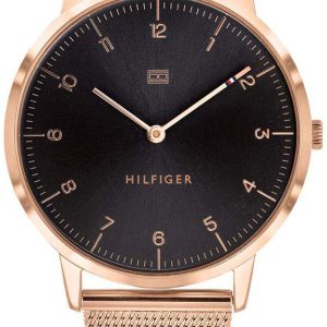 Tommy Hilfiger 99999 Herrklocka 1791586 Svart/Roséguldstonat stål