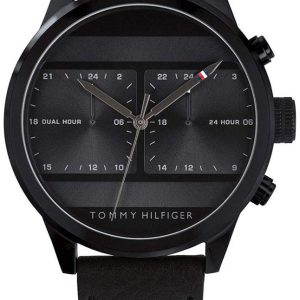 Tommy Hilfiger 99999 Herrklocka 1791595 Svart/Läder Ø44 mm