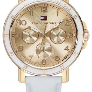 Tommy Hilfiger Damklocka 1781207 Gulguldstonad/Läder Ø40 mm