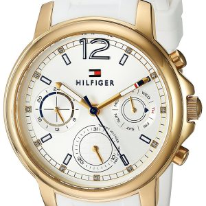 Tommy Hilfiger Damklocka 1781745 Sport Silverfärgad/Gulguldtonat