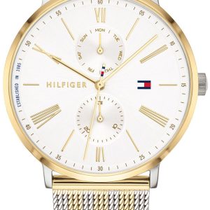 Tommy Hilfiger Damklocka 1782074 Vit/Gulguldtonat stål Ø38 mm