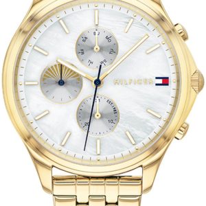 Tommy Hilfiger Damklocka 1782121 Vit/Gulguldtonat stål Ø38 mm