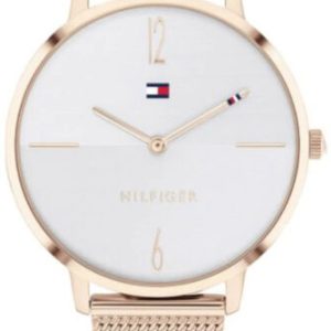 Tommy Hilfiger Damklocka 1782340 Liza Vit/Roséguldstonat stål Ø40