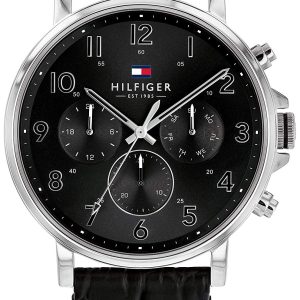 Tommy Hilfiger Herrklocka 1710381 Svart/Läder Ø46 mm