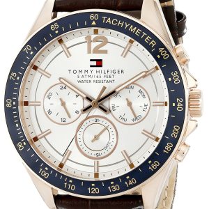 Tommy Hilfiger Herrklocka 1791118 Luke Vit/Läder Ø46 mm