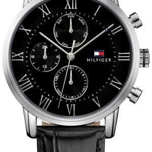 Tommy Hilfiger Herrklocka 1791401 Svart/Läder Ø44 mm