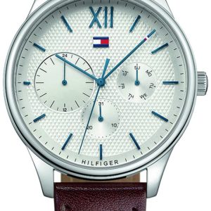 Tommy Hilfiger Herrklocka 1791418 Silverfärgad/Läder Ø44 mm